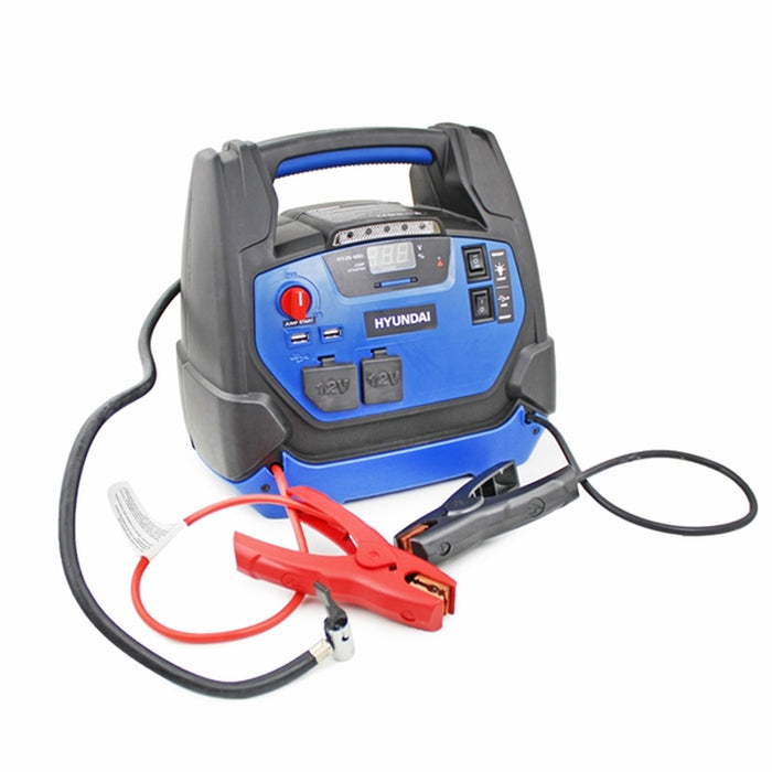 Hyundai 12v All In One Jump Starter With Air Compressor, LED Light and USB Charging | HYJS-950 | 2 Year Warranty