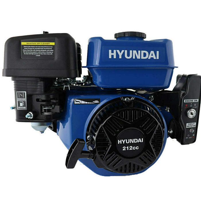 Hyundai 212cc 6.5hp 20mm Electric-Start Horizontal Straight Shaft Petrol Engine, 4-Stroke, OHV | IC210PE-20  | 2 Year Warranty