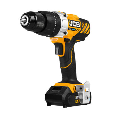JCB 18V Combi Drill with 2x 2.0Ah Lithium-ion batteries and 2.4A charger