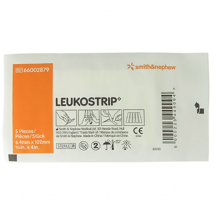 Leukostrip Skin Closures, 0.64x10.2cm (Pack of 5)