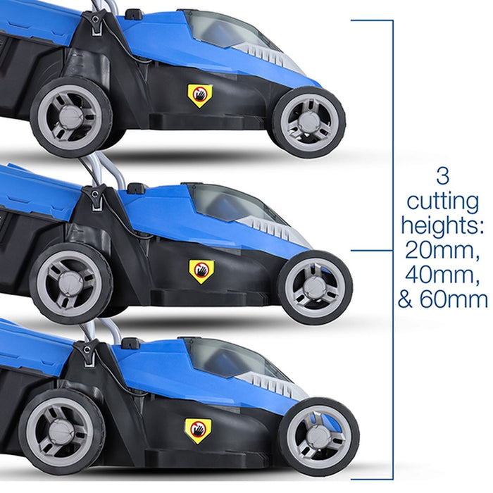 Hyundai 40V Lithium-Ion Cordless Battery Powered Roller Lawn Mower 33cm Cutting