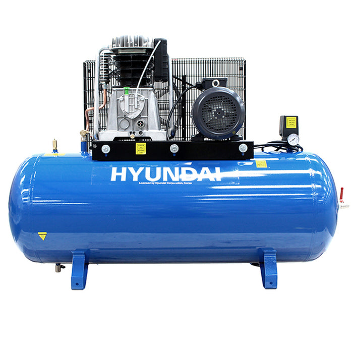 Hyundai 200 Litre Air Compressor, 21CFM/145psi, 3-Phase Twin Cylinder 5.5hp | HY55200-3 | 2 Year Hyundai warranty