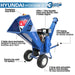 Hyundai 420cc Petrol 4-Stroke Wood Chipper/Shredder/Mulcher | HYCH1500E-2 | 3 Year Warranty