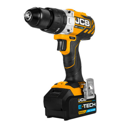JCB 18V Brushless Combi Drill 5.0Ah Battery and 2.4A charger