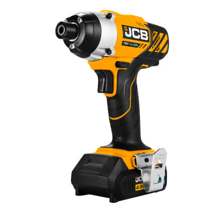 JCB 18V Impact Driver with 2x 2.0Ah Lithium-ion battery and 2.4A charger in L-Boxx 136 Power Tool Case