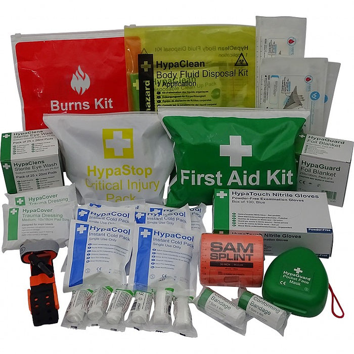 Emergency Trauma Kit in Red Emergency Bag