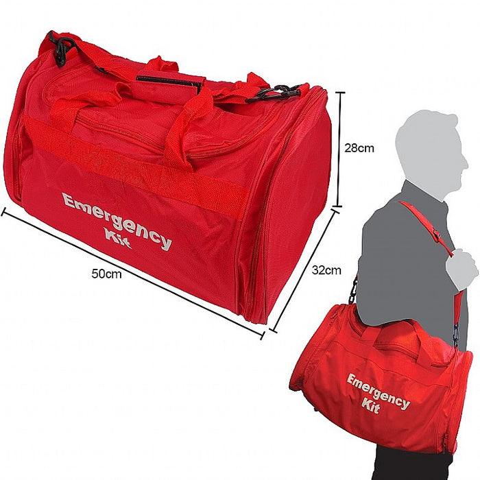 Emergency Trauma Kit in Red Emergency Bag