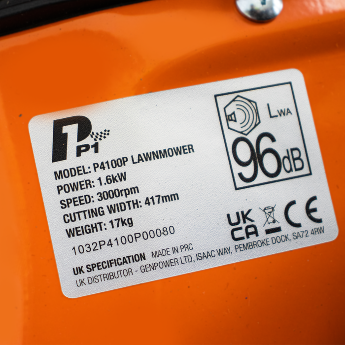 P1 Hyundai Engine Petrol Lawn Mower 16" 41cm / 410mm 79cc Lawnmower | P4100P | 2 Year Warranty