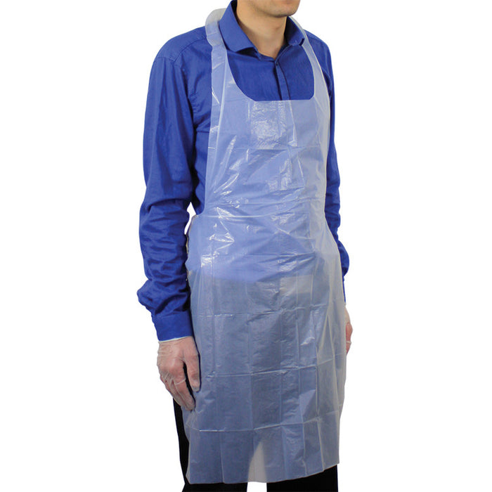 White Polythene Aprons (Pack of 100)