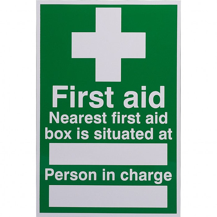 First Aid Box Situated Sign 200x300mm