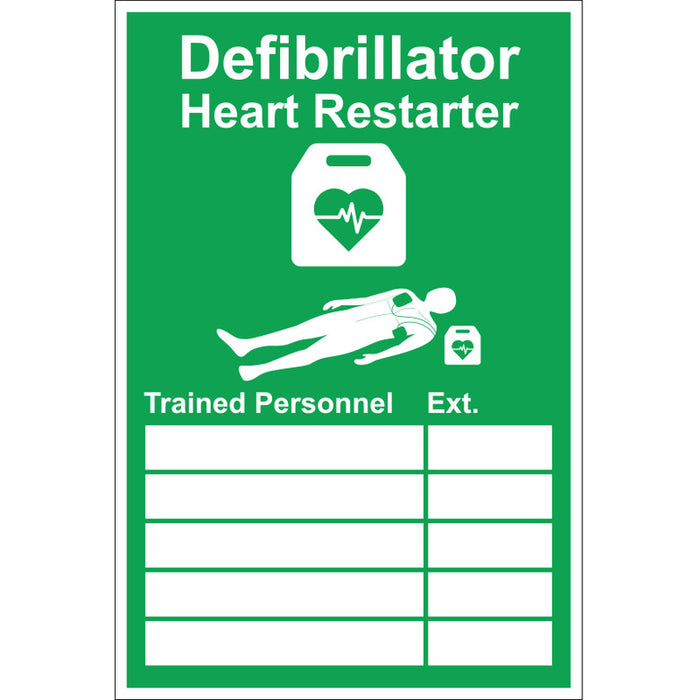 AED Trained personnel sign