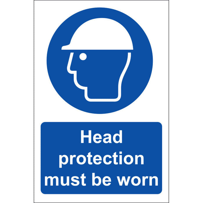 Safety Helmets Must Be Worn Sign, Rigid, 20x30cm