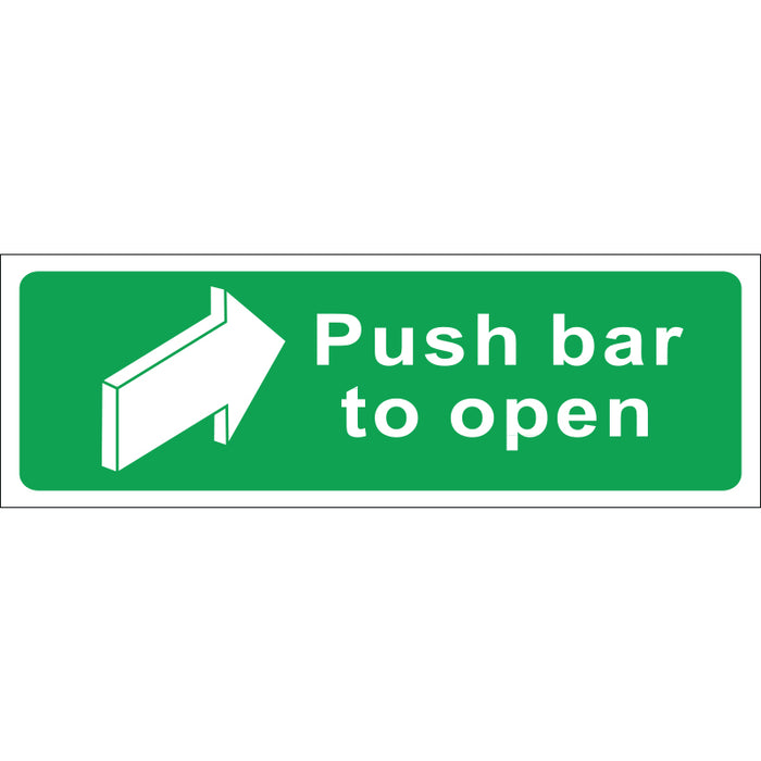 Push Bar to Open Sign, Vinyl, 45x15cm