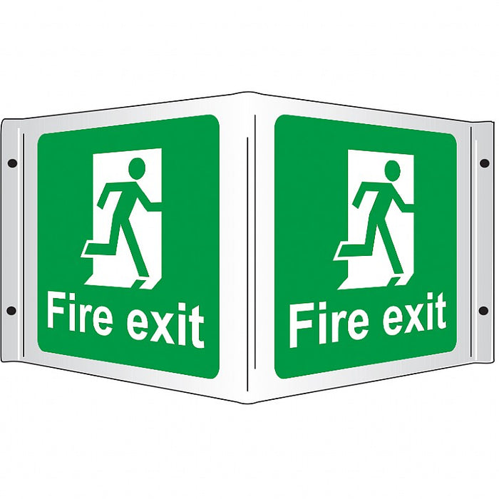 Fire Exit 3D Projecting Sign, 43x20cm