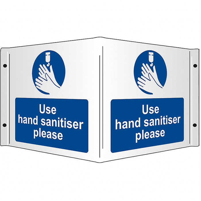 Use Hand Sanitiser Rigid 3D Projecting Sign 43x20cm
