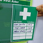 First Aider Location Updateable Sign A5