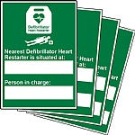 Nearest AED and Person in Charge Updateable Sign A5