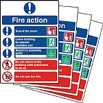Fire Action Sign Updateable Sign A5 No2