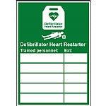 Defibrillator Trained Personnel Updateable Sign A5
