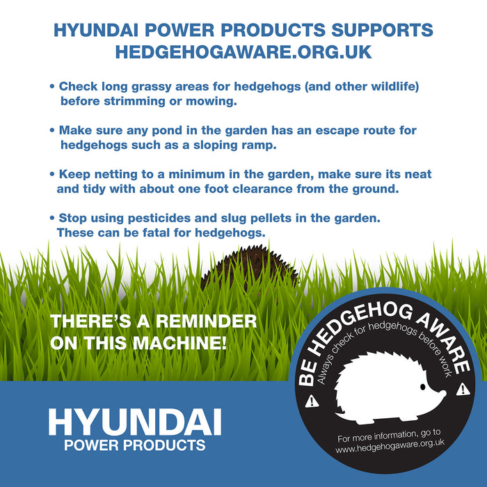 Hyundai 21”/53cm 224cc Electric-Start Self-Propelled Petrol Lawnmower | HYM530SPE | 3 Year Warranty