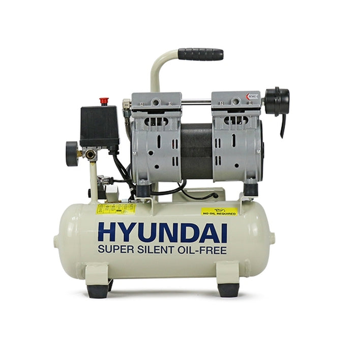 Hyundai 8 Litre Air Compressor, 4CFM/118psi, Silenced, Oil Free, Direct Drive 0.75hp | HY5508  | 2 Year Hyundai warranty