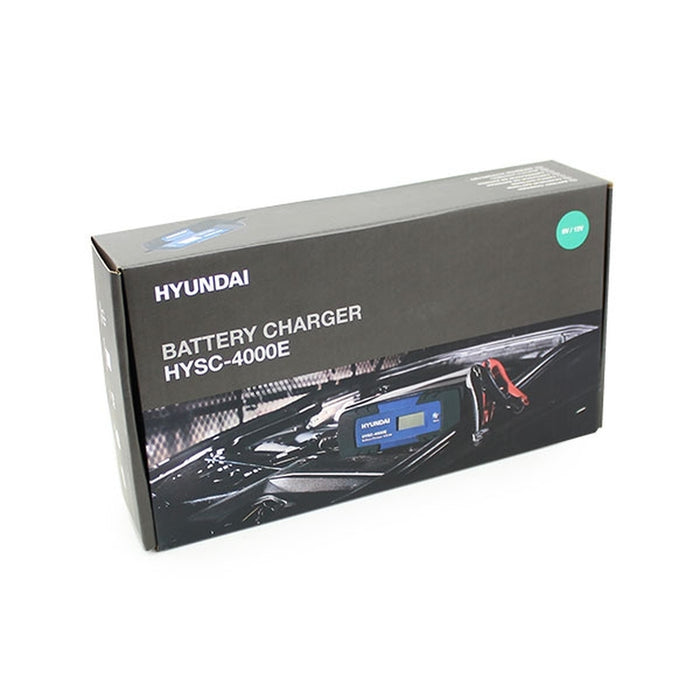 Hyundai 4 Amp SMART Battery Charger 6v /12v | HYSC-4000E | 1 Year Warranty