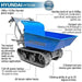 Hyundai Payload Tracked Mini Dumper / Power Barrow / Transporter | Hyundai 196cc Petrol 300kg | 3 Year Platinum Warranty