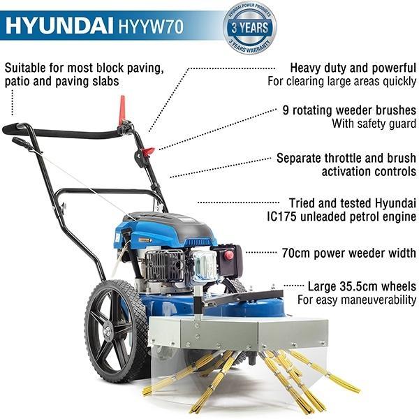 Hyundai Petrol Power Weeder on Wheels | 3 Year Platinum Warranty