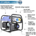 Hyundai Recoil Start Site Petrol Generator | Hyundai 3.2kW / 4kVa* | 2 Year Platinum Warranty