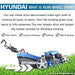 Hyundai Self Propelled Electric Start 139cc Petrol Roller Lawnmower | Hyundai 19" 48cm / 480mm | 3 Year Platinum Warranty