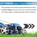 Hyundai Self-Propelled Petrol Roller Lawnmower | Hyundai 17"/43cm 139cc | 3 Year Platinum Warranty