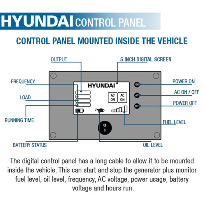 Hyundai Motorhome RV Petrol Leisure Generator | HY3500RVi  | 2 Years Platinum Warranty
